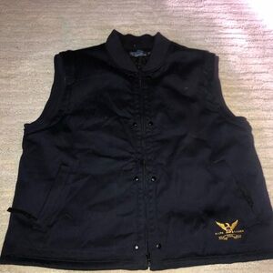 1990’s Vintage Ralph Lauren Padded Gilet XXL Polo Vest Blu